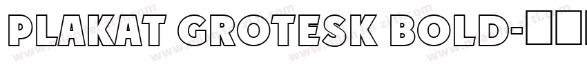 Plakat Grotesk Bold字体转换